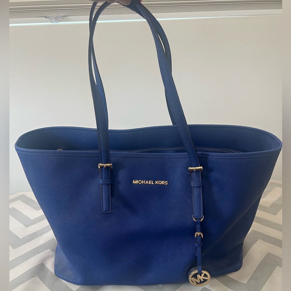 Royal Blue Michael Kors tote bag
